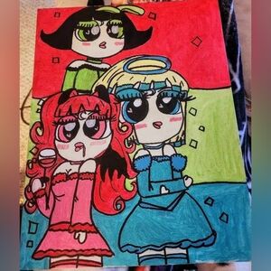 Powerpuff girls halloween painting